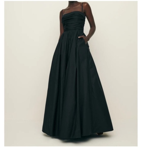 reformation black maxi dress Two Pieces Lace Ball Gown Affordable Red Black Prom Dress ,PD0043 –  AlineBridal main image 1